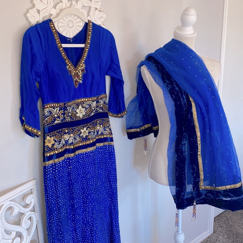 Royal Blue Indian Ethnic WeddingWear WORN an hour. ONE OF A KIND CUSTOM MADE 💙
